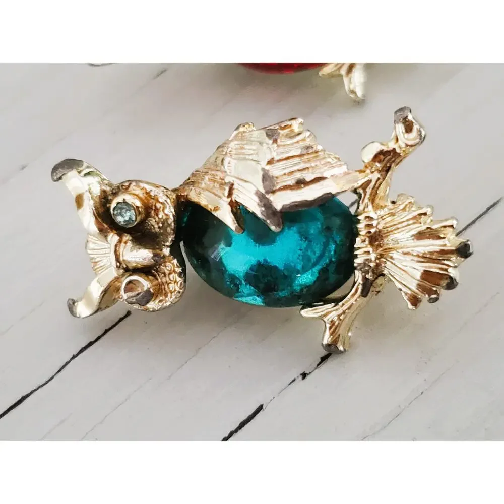 Vintage Gerry's Matching Owl Brooches